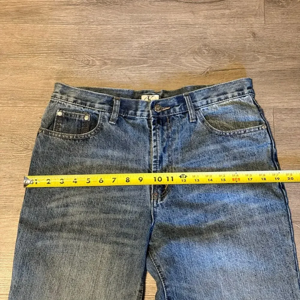 Vintage Calvin Klein Jeans Men’s Size 32 Straight Leg Blue Denim Pants Y2K 90s